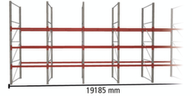 META Rayonnage à palettes MULTIPAL pour 80 palettes, largeur 19185 mm, 4 niveaux de stockage