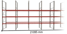 META Rayonnage à palettes MULTIPAL pour 88 palettes, largeur 21095 mm, 4 niveaux de stockage