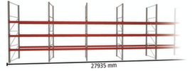 META Rayonnage à palettes MULTIPAL pour 120 palettes, largeur 27935 mm, 4 niveaux de stockage