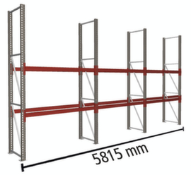 META Rayonnage à palettes MULTIPAL pour 9 palettes, largeur 5815 mm, 3 niveaux de stockage