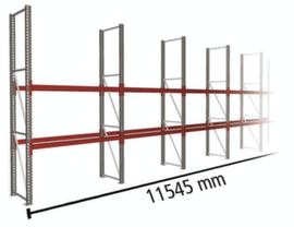 META Rayonnage à palettes MULTIPAL pour 18 palettes, largeur 11545 mm, 3 niveaux de stockage