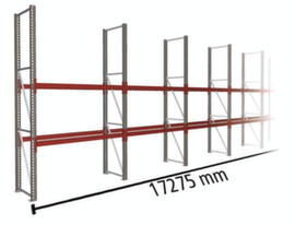 META Rayonnage à palettes MULTIPAL pour 27 palettes, largeur 17275 mm, 3 niveaux de stockage