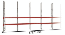 META Rayonnage à palettes MULTIPAL pour 36 palettes, largeur 17275 mm, 4 niveaux de stockage