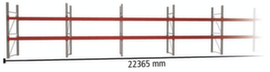 META Rayonnage à palettes MULTIPAL pour 48 palettes, largeur 22365 mm, 3 niveaux de stockage