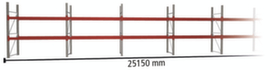 META Rayonnage à palettes MULTIPAL pour 54 palettes, largeur 25150 mm, 3 niveaux de stockage